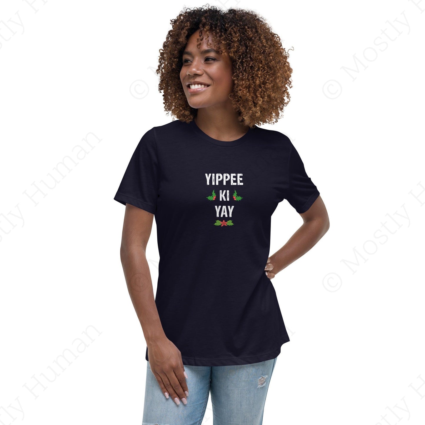 Yippee-Ki-Yay Christmas | Navy Female | Mostly Human